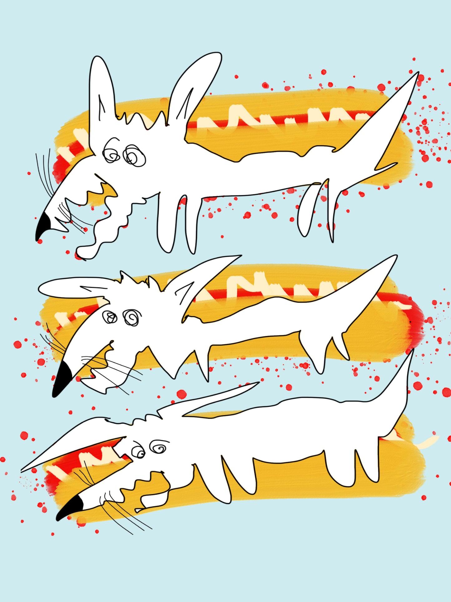 Angry hotdogs