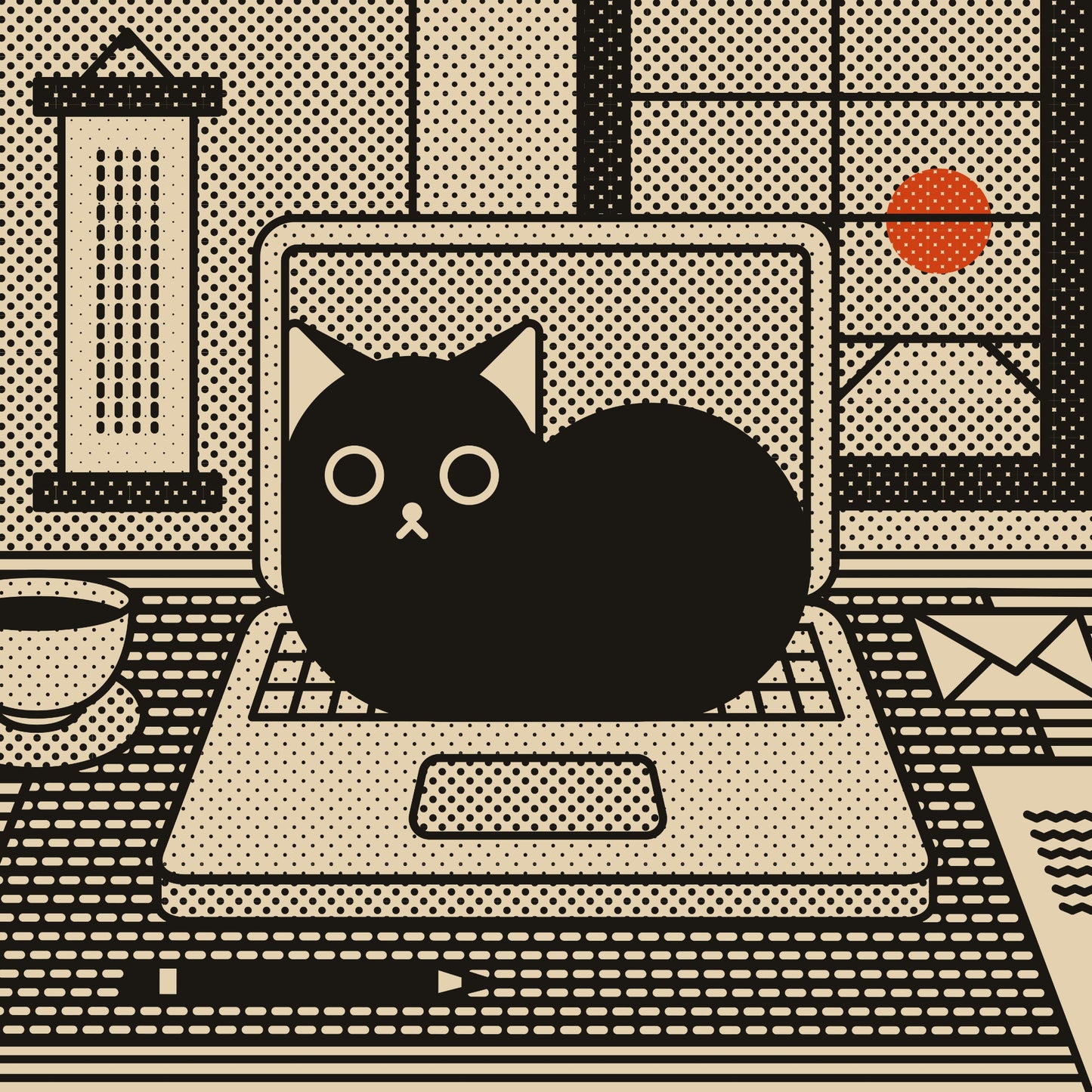 Cat at work