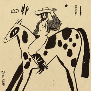 Cowgirl on spotted horse