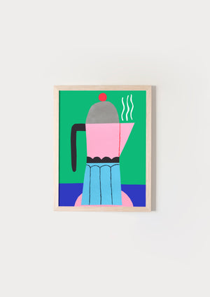 Steaming Coffee Maker