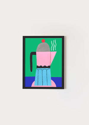 Steaming Coffee Maker