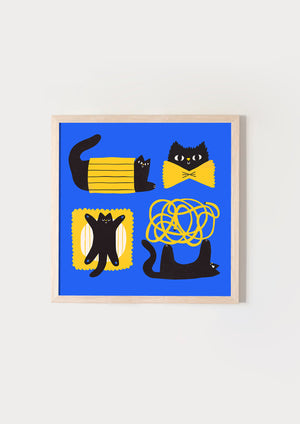 Pasta cat blue